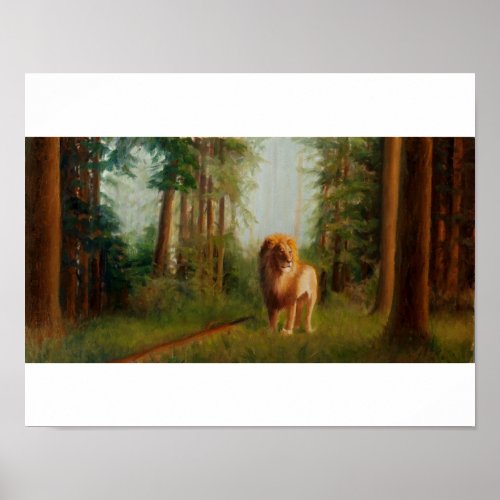 Aslan in the Great Woods Poster