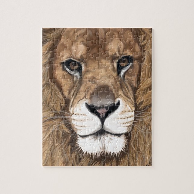 Aslan the Lion Original Pastel Art Jigsaw Puzzle (Vertical)