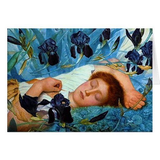 Asleep in the Irises Cards (Front Horizontal)