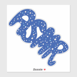 ASMR Blue Tingles Handlettering Sticker