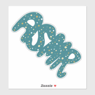 ASMR Teal Tingles Handlettering Sticker