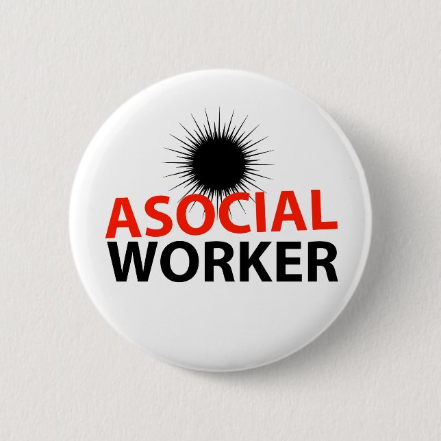 Asocial Worker Button (Front)