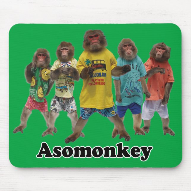 Asomonkey mouse pad.　Asomonkeyみんなのマウスパッド Mouse Pad (Front)