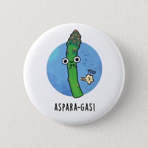 Aspara_gas Funny Asparagus Veggie Pun Button
