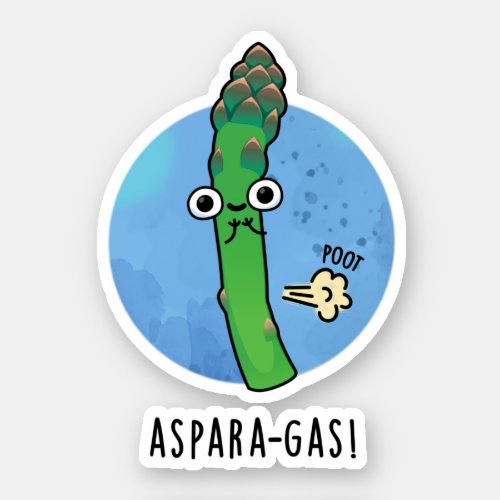Aspara_gas Funny Asparagus Veggie Pun Sticker