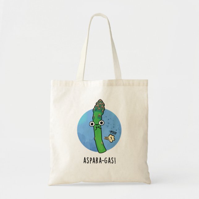 Aspara-gas Funny Asparagus Veggie Pun Tote Bag (Front)