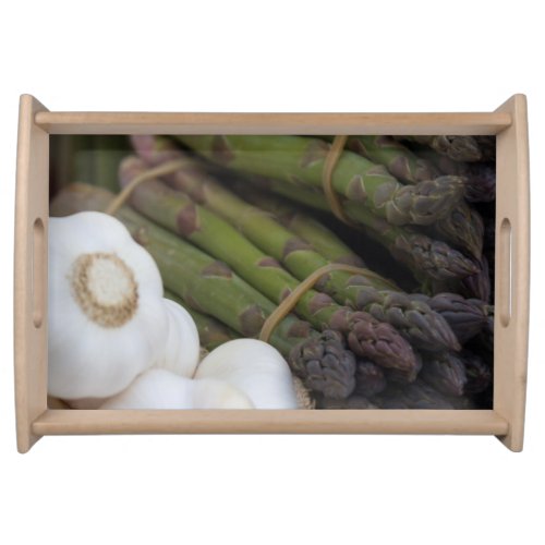 asparagus and onion  serving tray