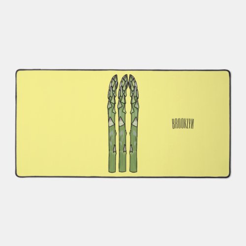 Asparagus cartoon illustration  desk mat