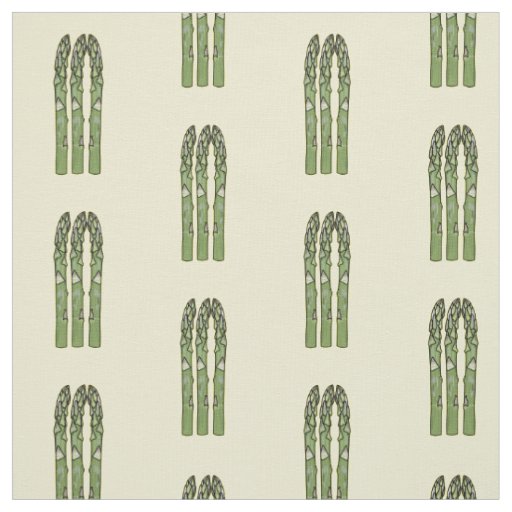 Asparagus cartoon illustration fabric