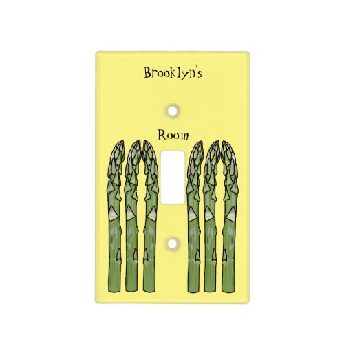 Asparagus cartoon illustration light switch cover