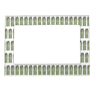 Asparagus cartoon illustration magnetic frame