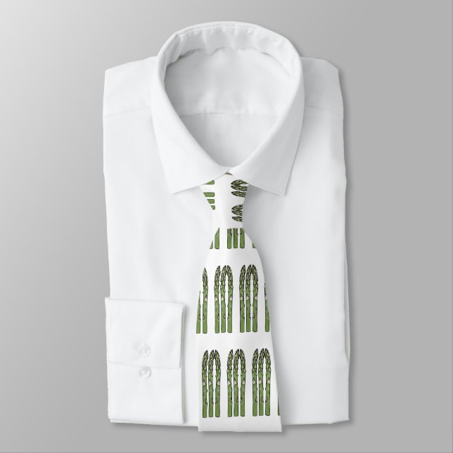 Asparagus cartoon illustration  neck tie (Tied)