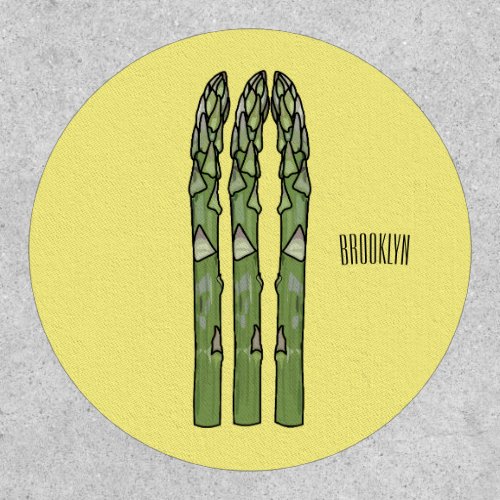 Asparagus cartoon illustration  patch