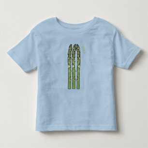Asparagus cartoon illustration toddler t-shirt