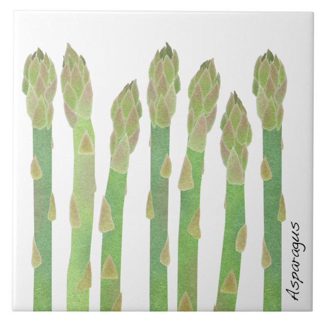 Asparagus Ceramic Tile (Front)