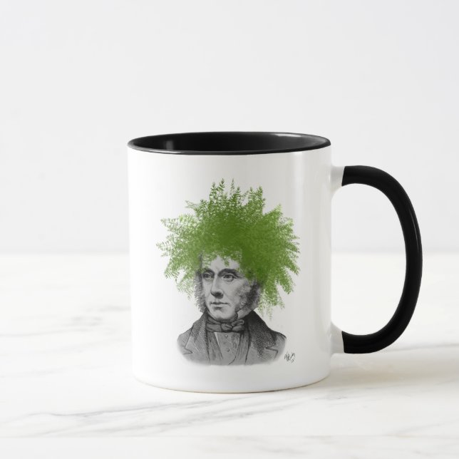 Asparagus Fern Head Plant Head Mug (Right)