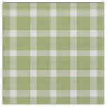 Asparagus Green and white checkered plaid gingham Fabric