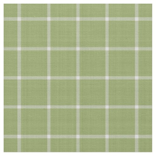 Asparagus Green windowpane plaid gingham Fabric