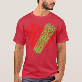 Asparagus Heart Garden Vegetable Vegetarian Vegan  T-Shirt