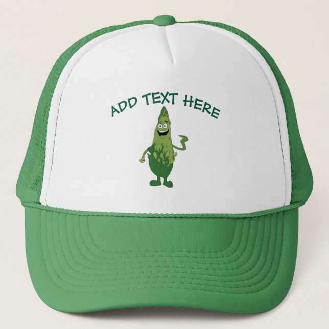 Asparagus Man, add text,  Hat (Front)