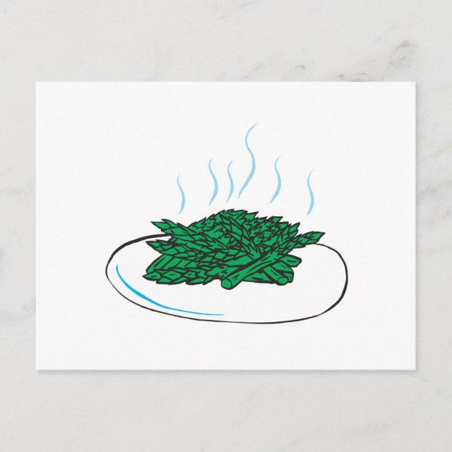 asparagus on a plate postcard (Front)