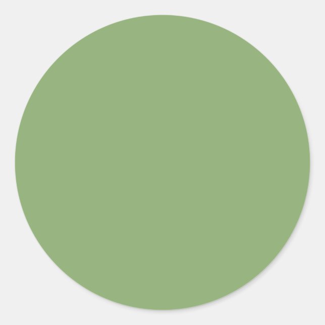 Asparagus (solid color) classic round sticker (Front)
