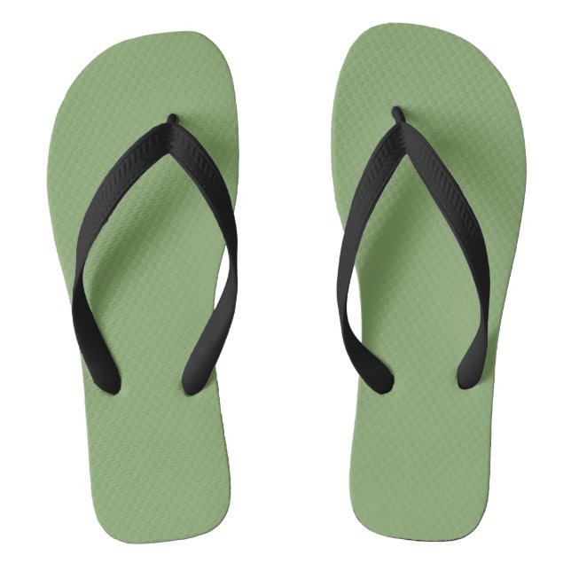 Asparagus (solid color) flip flops (Footbed)
