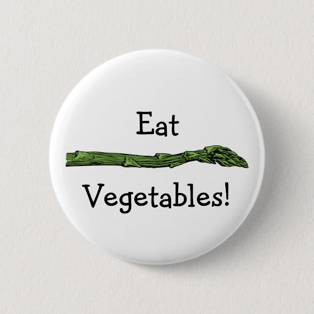 Asparagus spear pinback button (Front)