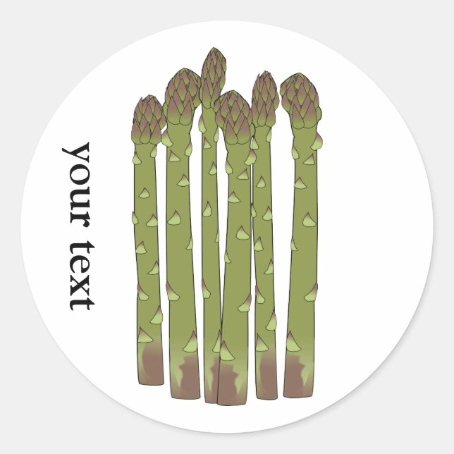 Asparagus Spears Vegetable Lover Veggies Classic Round Sticker (Front)