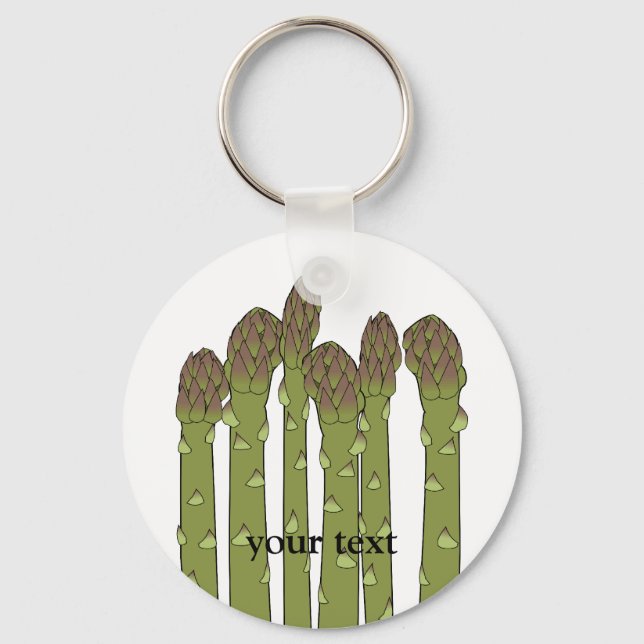 Asparagus Spears Vegetable Lover Veggies Keychain (Front)