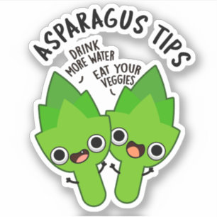 Asparagus Tips Funny Veggie Pun Sticker