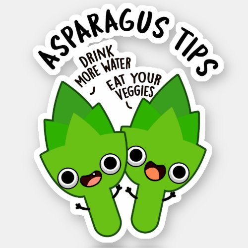 Asparagus Tips Funny Veggie Pun  Sticker