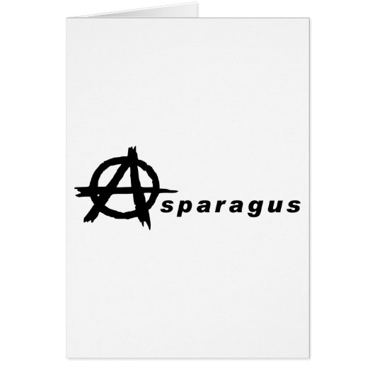 Asparagus with Anarchy Symbol Cards (Front)