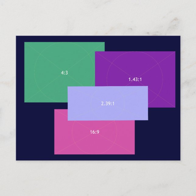 Aspect Ratio Color Blocks Postcard (Front)