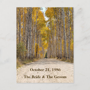 Aspen Alley In Autumn Wedding Postcards