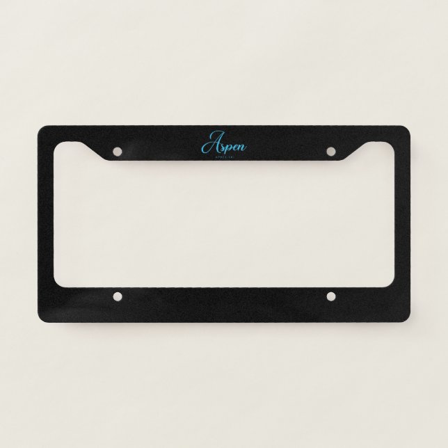 ASPEN Apres-Ski License Plate Frame (Front)
