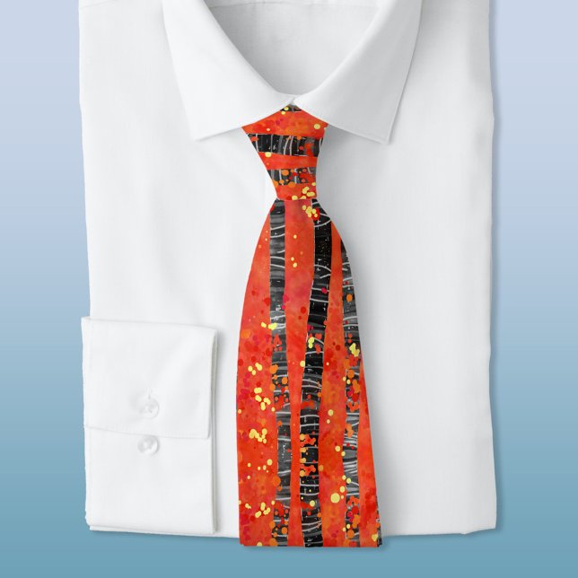 Aspen Birch Tree Forest Pattern Neck Tie (Creator Uploaded)