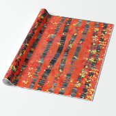 Aspen Birch Tree Forest Pattern Wrapping Paper (Unrolled)