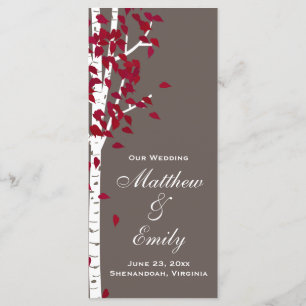 Aspen Birch Trees Wedding Program