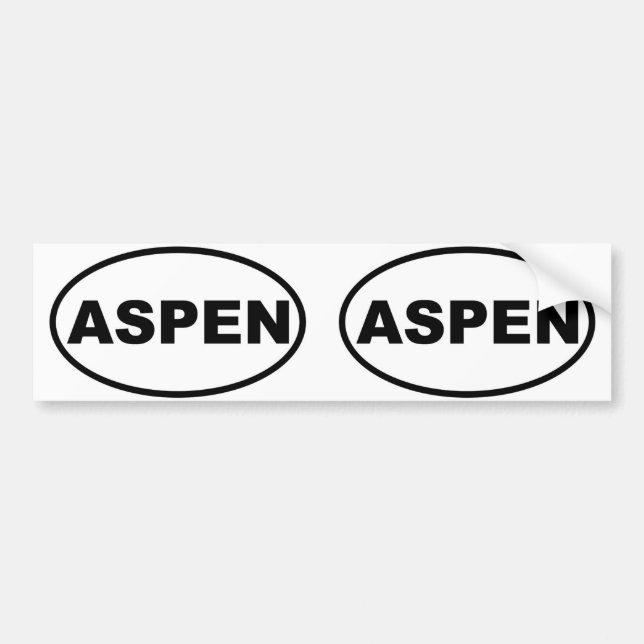 Aspen Bumper Sticker (Front)