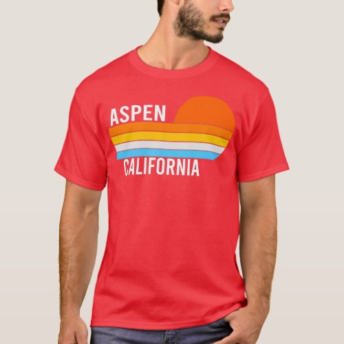 Aspen California Vintage Sunset T_Shirt