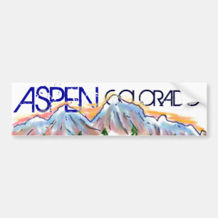 Aspen Colorado artistic mountain sticker