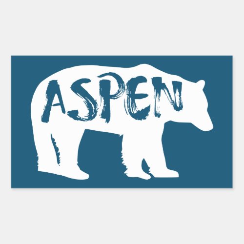 Aspen Colorado Bear Rectangular Sticker