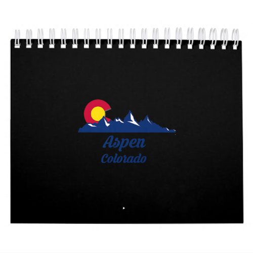 Aspen Colorado CO Flag 2021 Road Trip Ski Hiking Calendar