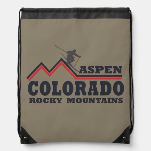 Aspen Colorado Drawstring Bag
