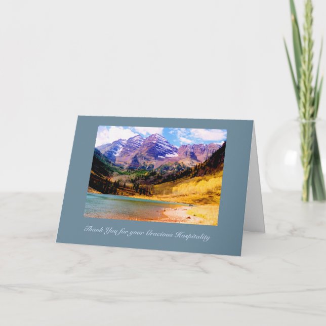Aspen, Colorado Hospitality Thank You Template (Front)