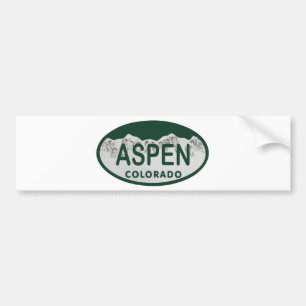Aspen Colorado license plate Bumper Sticker