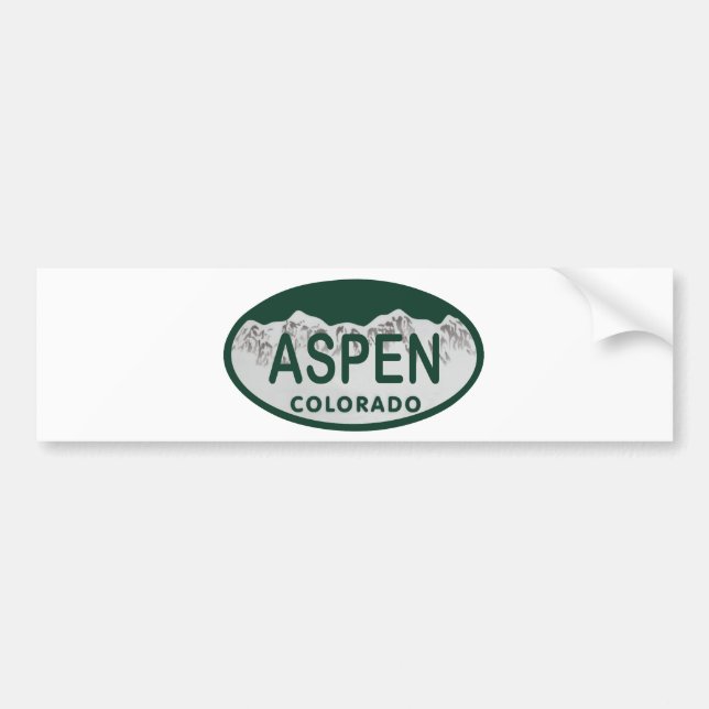 Aspen Colorado license plate Bumper Sticker (Front)