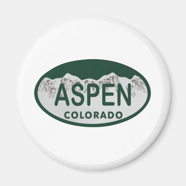 Aspen Colorado license plate Magnet (Front)