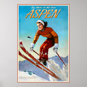 Aspen Colorado Marilyn Monroe Travel Poster Rocky
